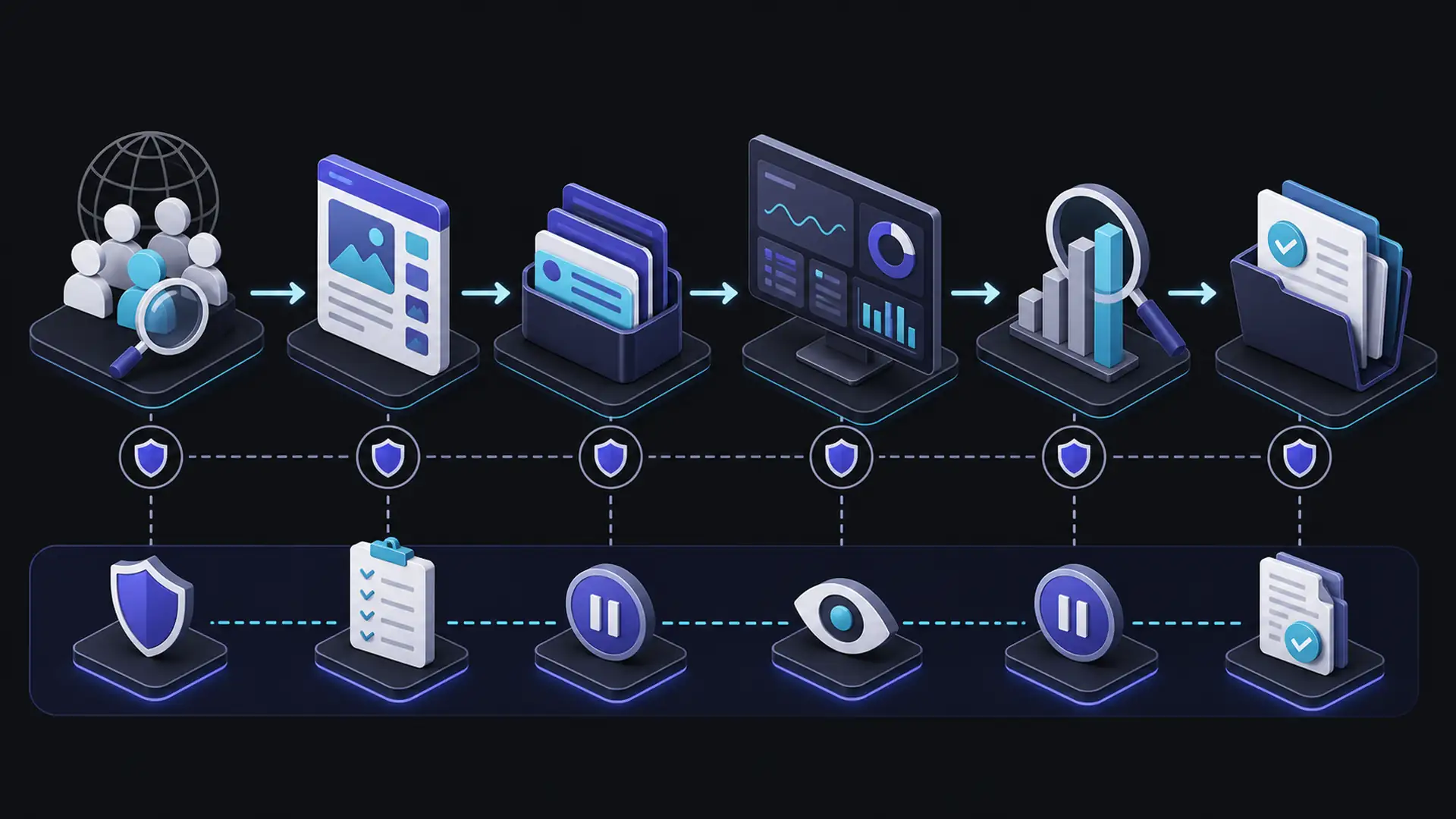 Diagram alur SMM panel dari validasi target hingga rekonsiliasi hasil dan kontrol risiko