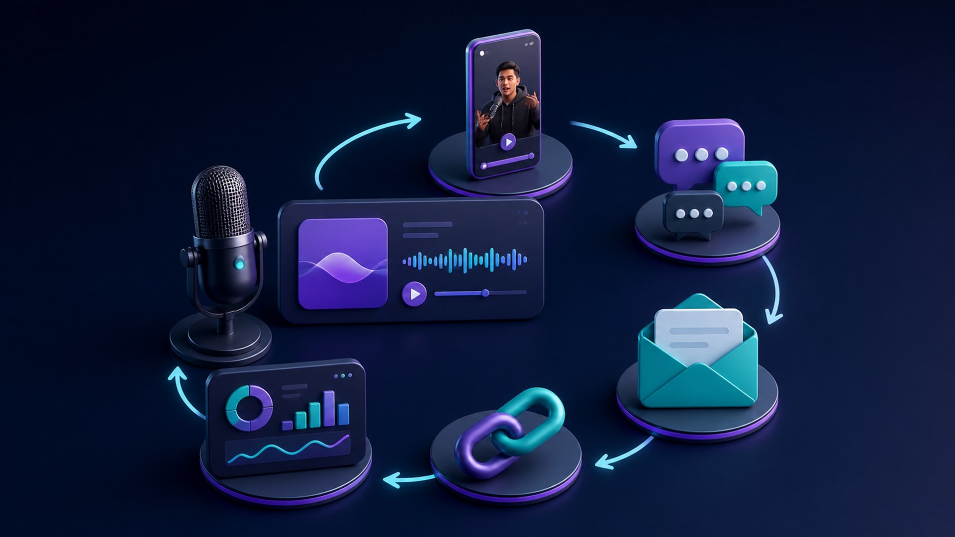 Alur cara agar podcast banyak pendengar tanpa iklan dari discovery hingga pendengar kembali