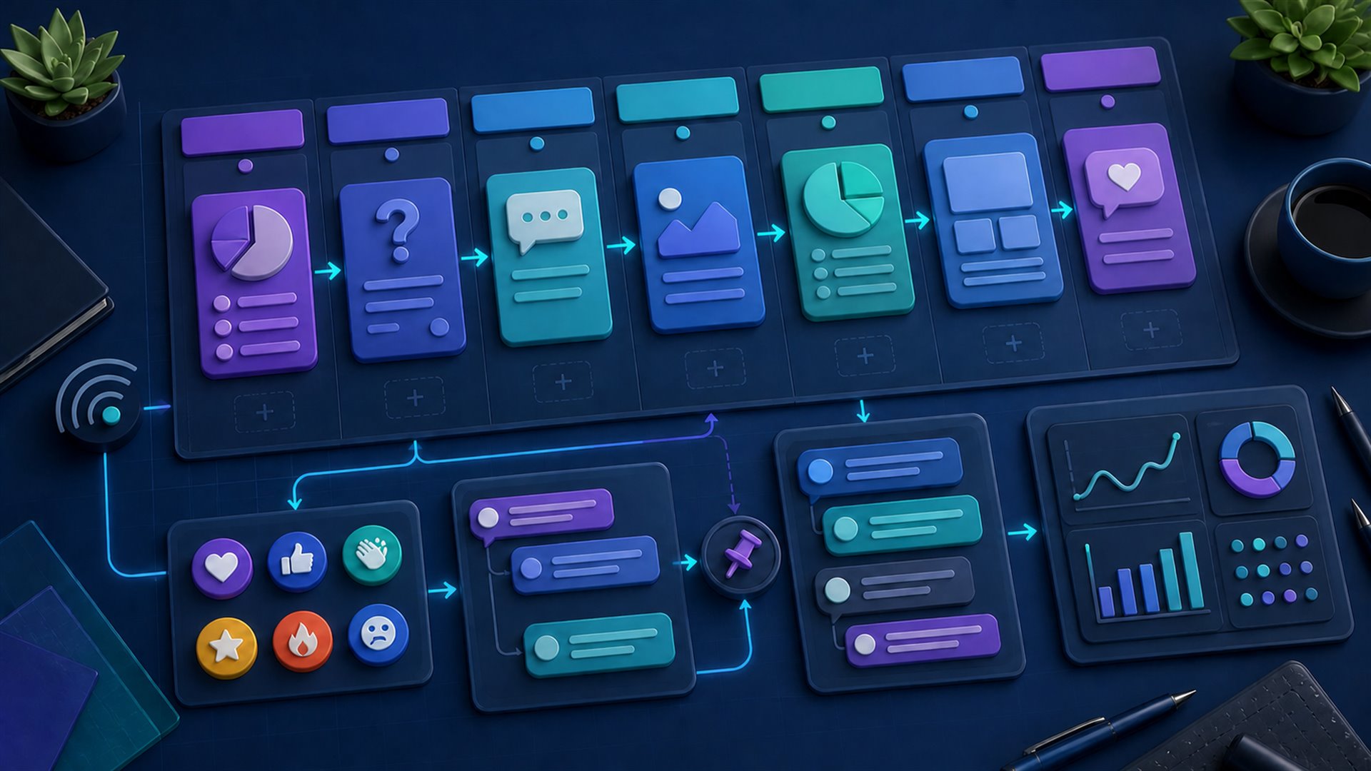 Alur cara mengatasi channel Telegram sepi interaksi melalui konten, jadwal, reaksi, dan evaluasi