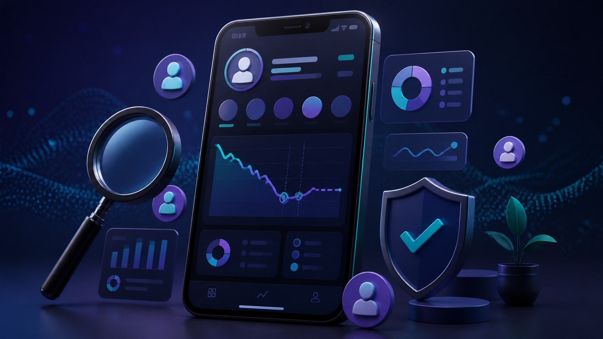 Ilustrasi cara mengatasi followers Instagram turun sendiri dengan audit grafik, akun, dan keamanan