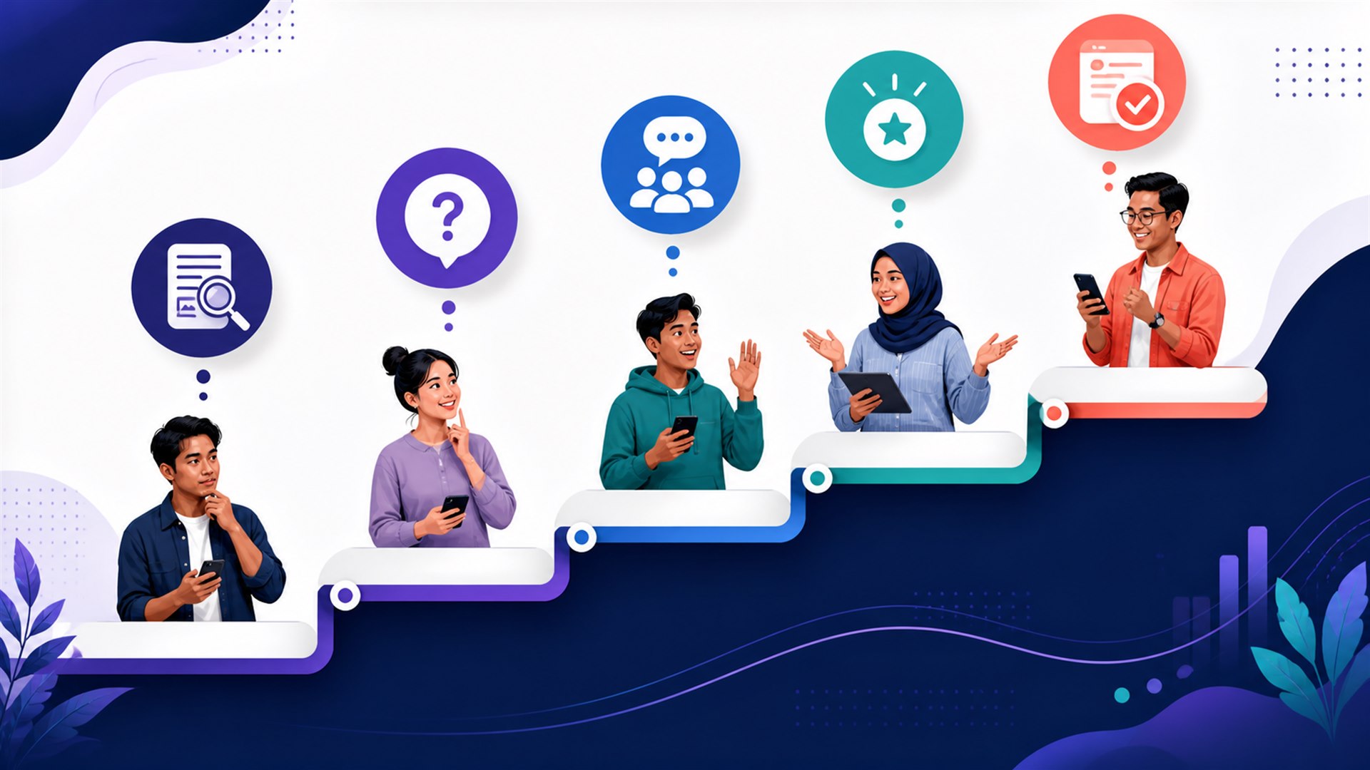 Tangga cara meningkatkan balasan di Threads tanpa engagement bait