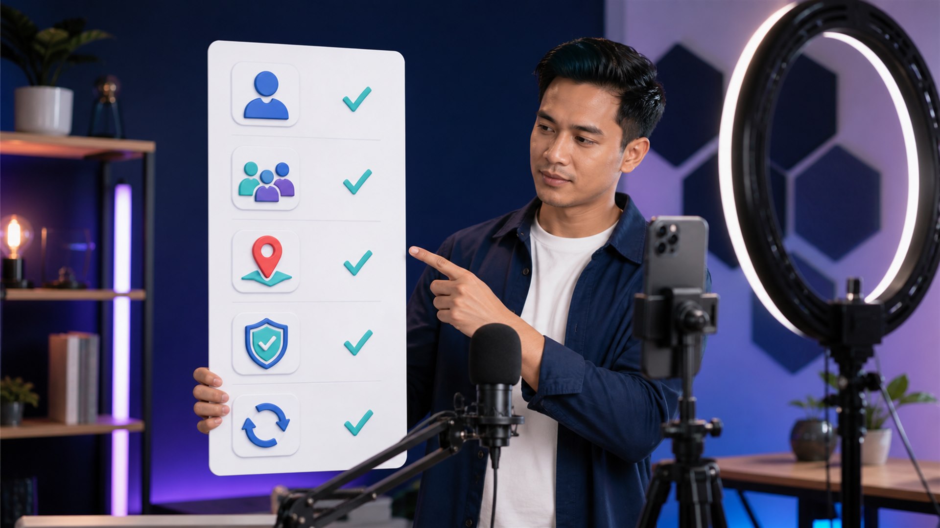 Kreator memeriksa syarat followers TikTok untuk LIVE di ponsel